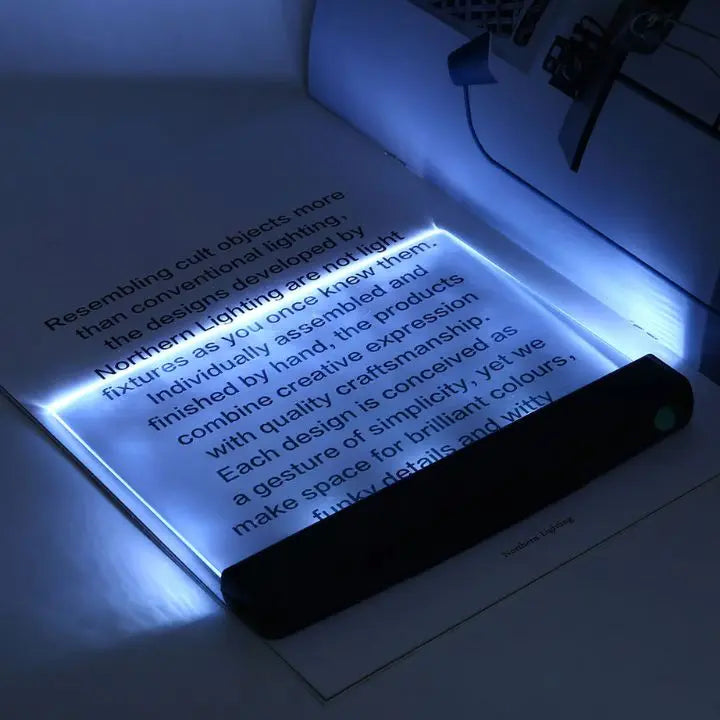 Stornfield | LED Reading Lamp Flat Panel – Night Light with 2 Brightness Levels & Eye PRedection