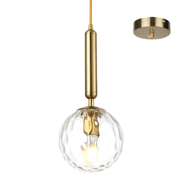 Luxurious pendant lamp in gold – Modern hanging light for staircase or living area | Stornfield