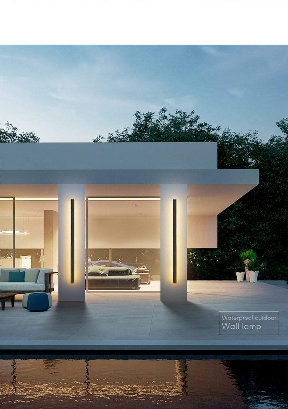 LED Outdoor Long Wall Lamp Stornfield