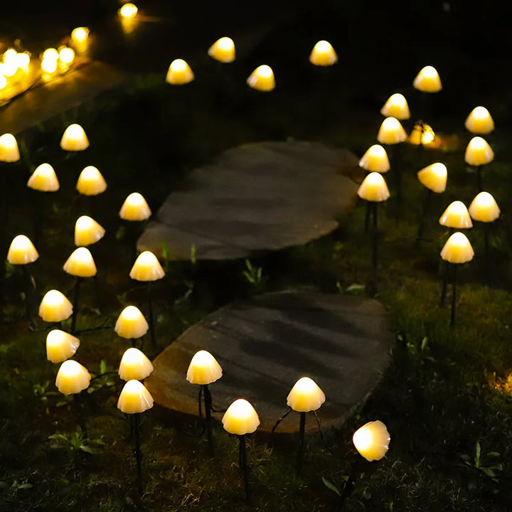 Enchanting mushroom solar outdoor lamps for magical garden lighting | Stornfield