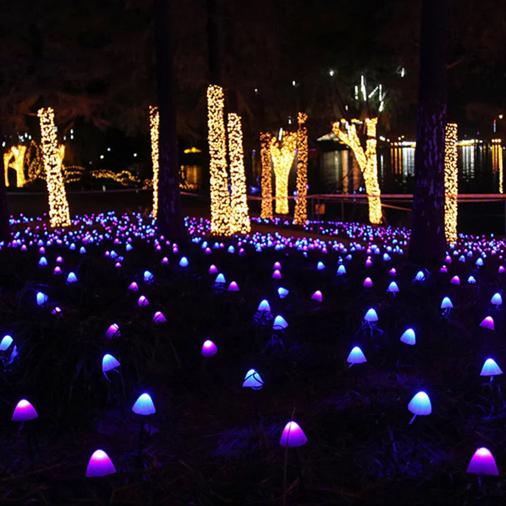 Enchanting mushroom solar outdoor lamps for magical garden lighting | Stornfield