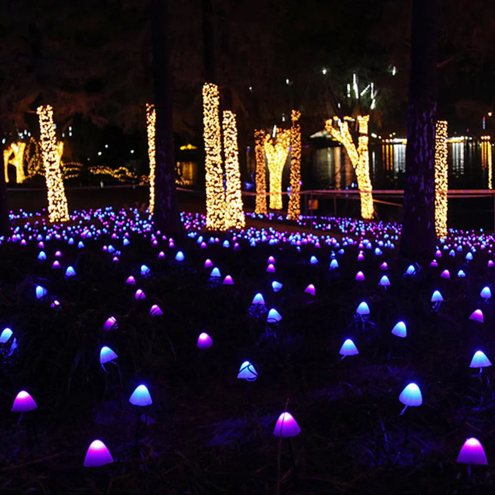 Enchanting mushroom solar outdoor lamps for magical garden lighting | Stornfield