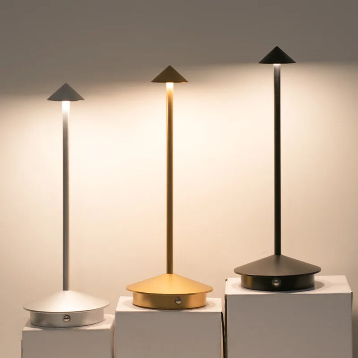 Modern LED table lamp with touch sensor – Dimmable, Wireless and Minimalist Design | Stornfield