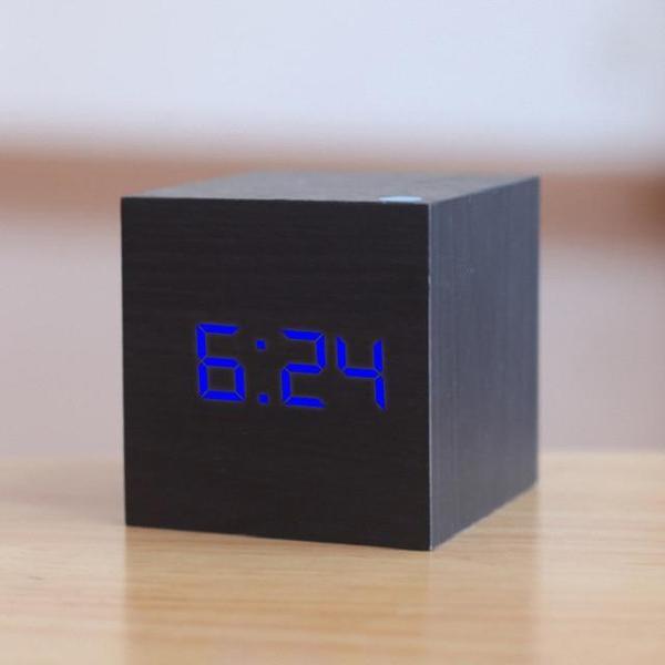 LED Wooden Cube Alarm Clock | Stornfield