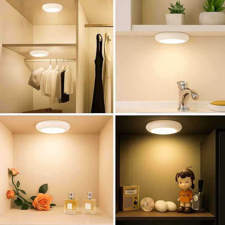 LED Spot (round) 3 pcs. incl. remote control | Stornfield