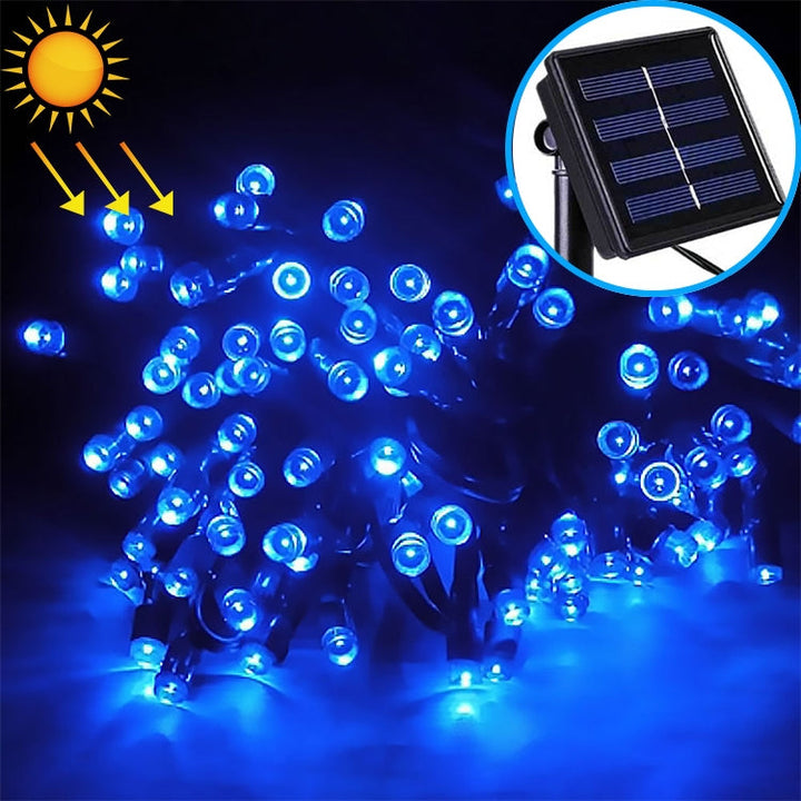Stornfield | 200 LED Christmas Decoration Festival Outdoor Waterproof Solar String Lights, Length: 22m (Blue)