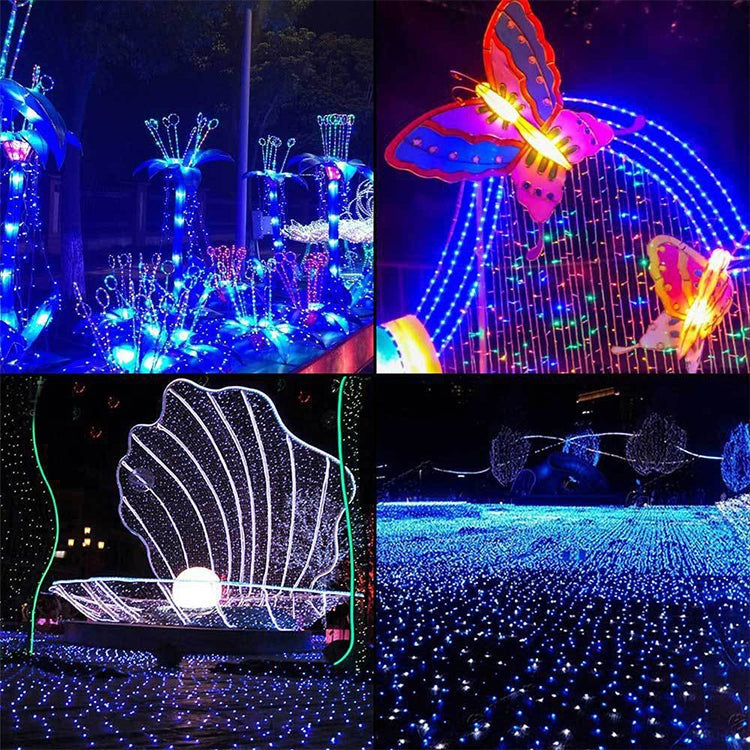 Stornfield | 200 LED Christmas Decoration Festival Outdoor Waterproof Solar String Lights, Length: 22m (Blue)