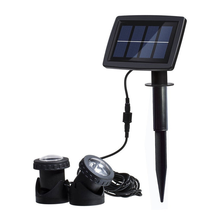 Stornfield | Two Waterproof Outdoor Solar LED Underwater Floodlight Projector Heads