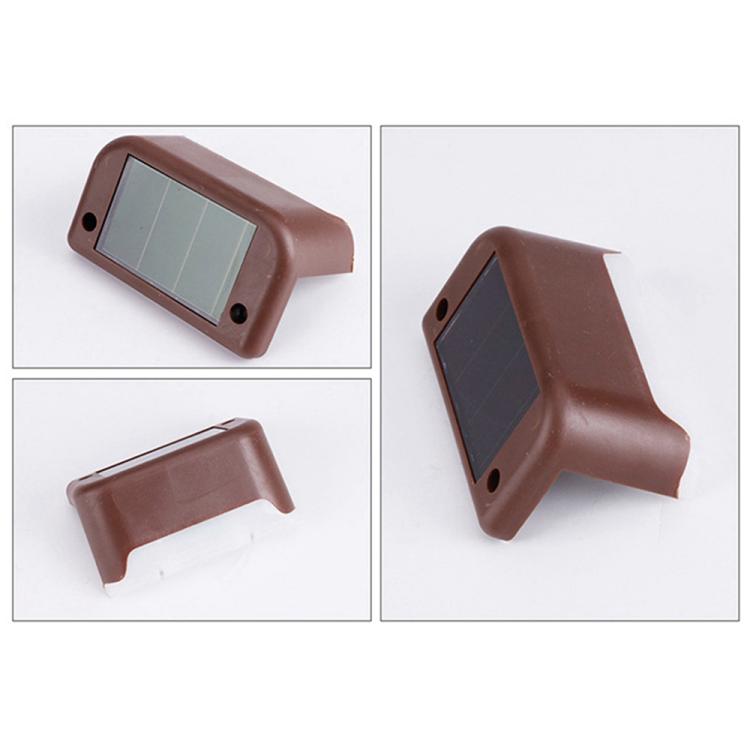 Stornfield | 12 PCS IP65 Waterproof Solar LED Outdoor Step Light, Garden Lamp, Warm White Light (Brown)