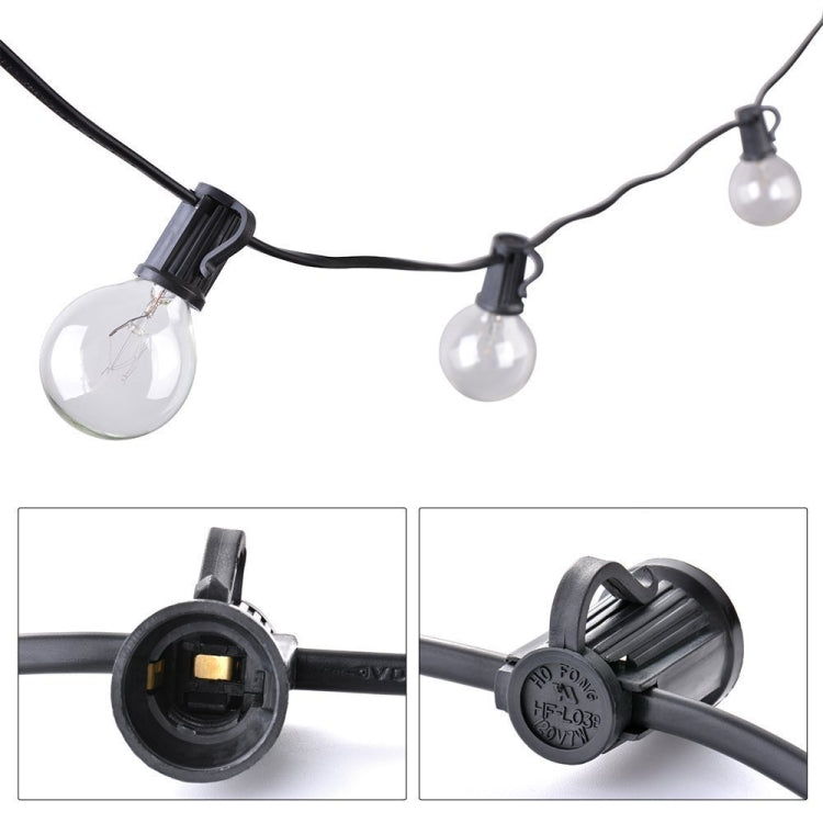 Stornfield | G40-EU-25 G40 7.6m 175W E12 IP44 Waterproof Retro Filament String Lights, 25 LED Bulbs Decorative Lamp for Garden, Building, Bar, Party, Wedding, AC 220V, EU Plug (Warm White)