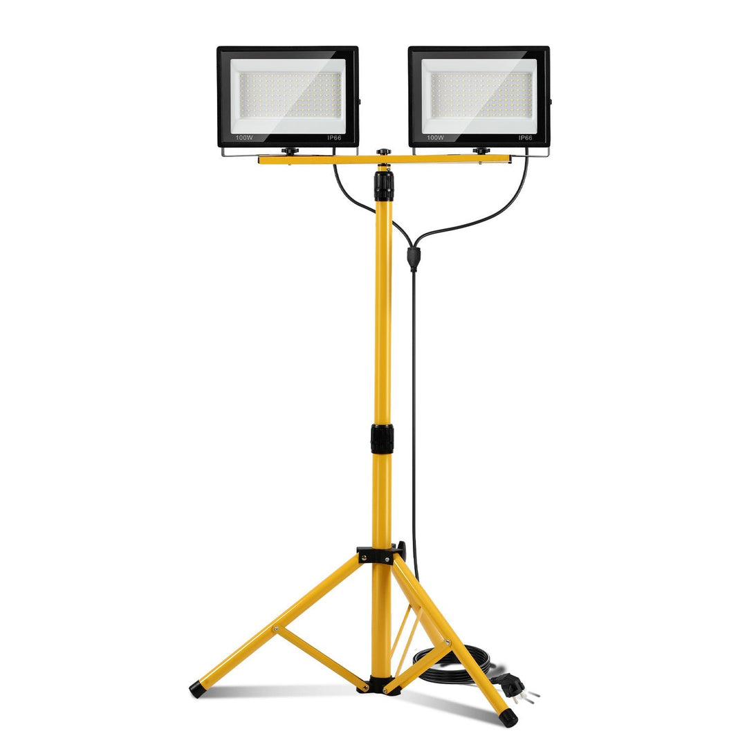LED Construction Spotlight 2 x 50W/100W/200W with Tripod Adjustable | Stornfield