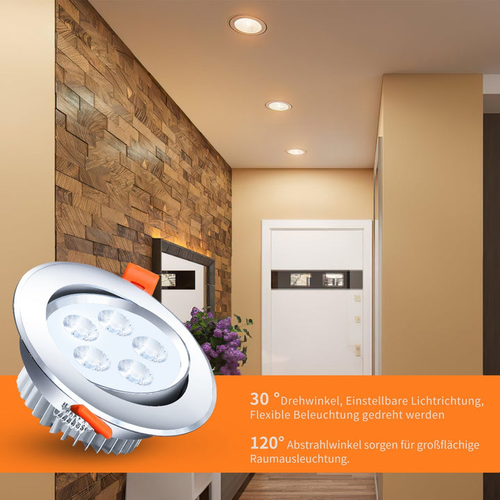 LED recessed spotlight LED spot 3W cool white/warm white | Stornfield