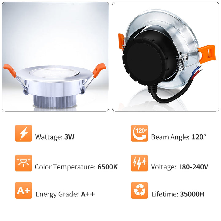 LED recessed spotlight LED spot 3W cool white/warm white | Stornfield