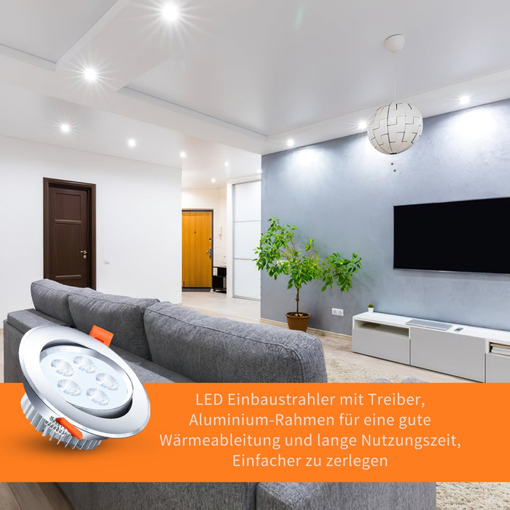 LED recessed spotlight LED spot 3W cool white/warm white | Stornfield
