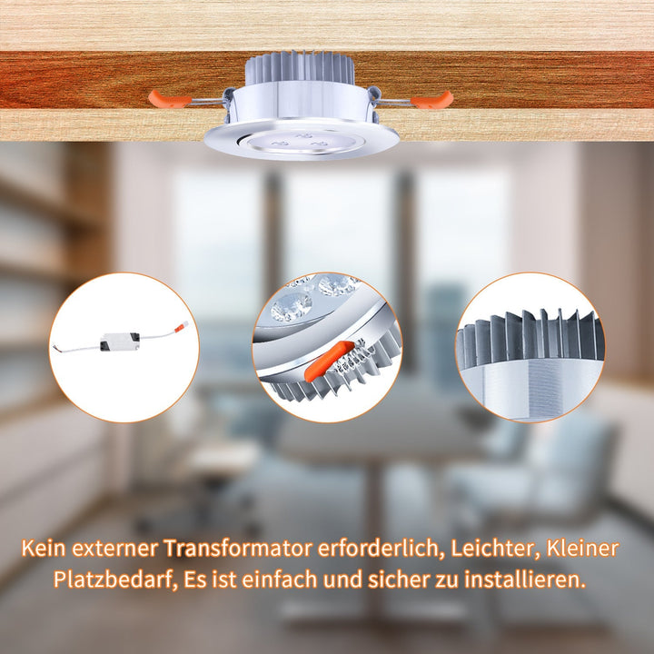 LED recessed spotlight LED spot 3W cool white/warm white | Stornfield