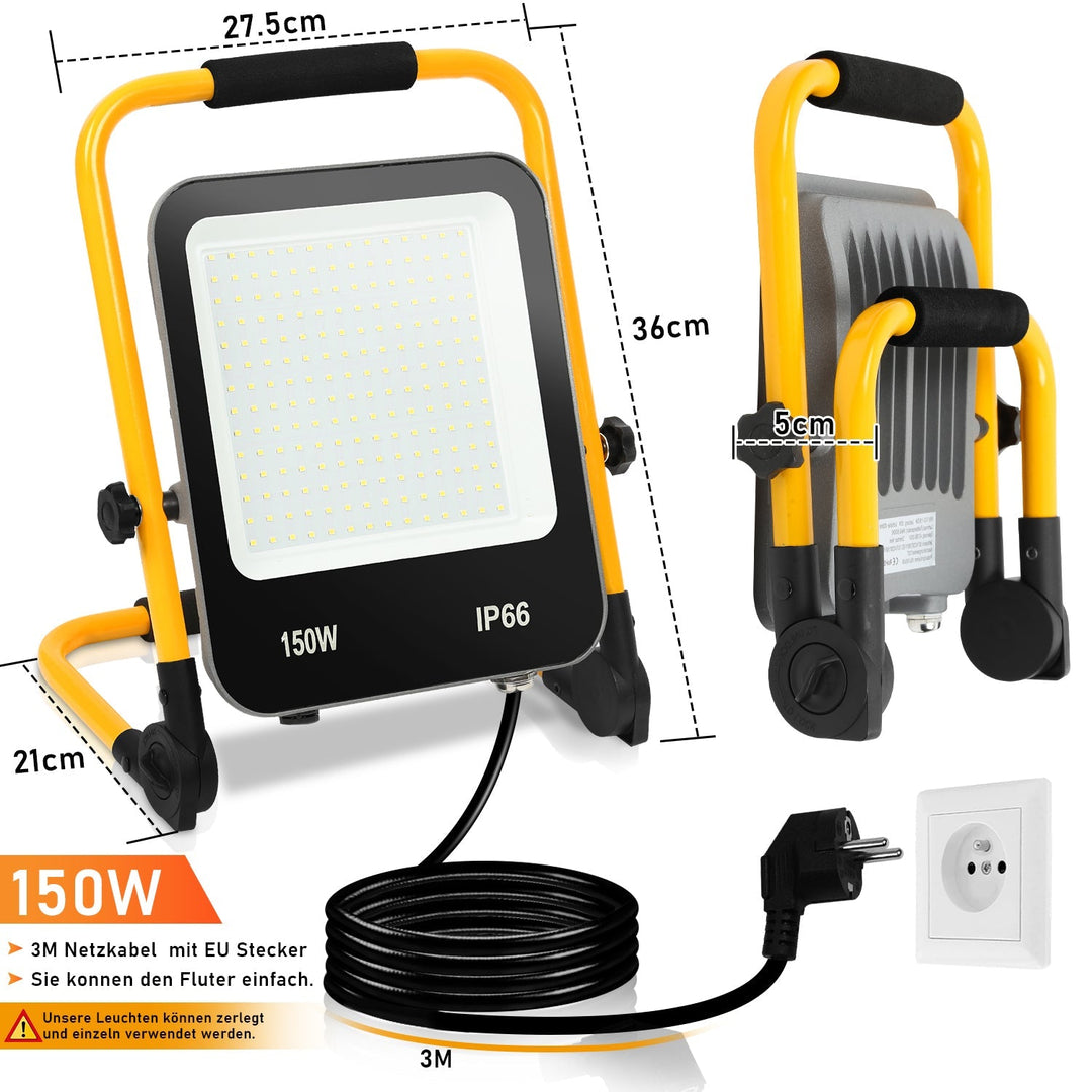 LED construction spotlight 50W-200W cool white IP66 | Stornfield