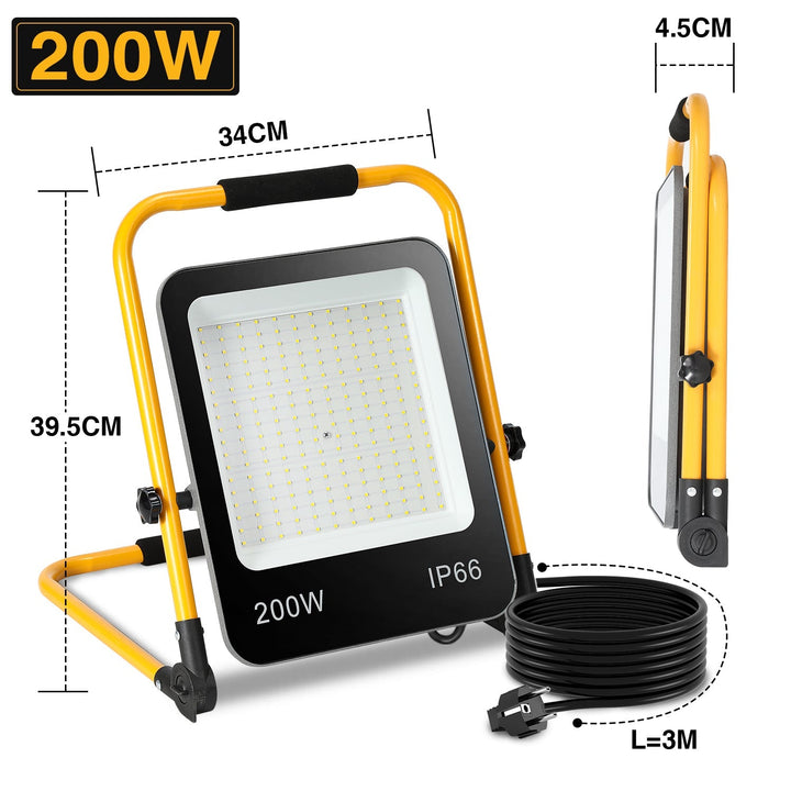 LED construction spotlight 50W-200W cool white IP66 | Stornfield