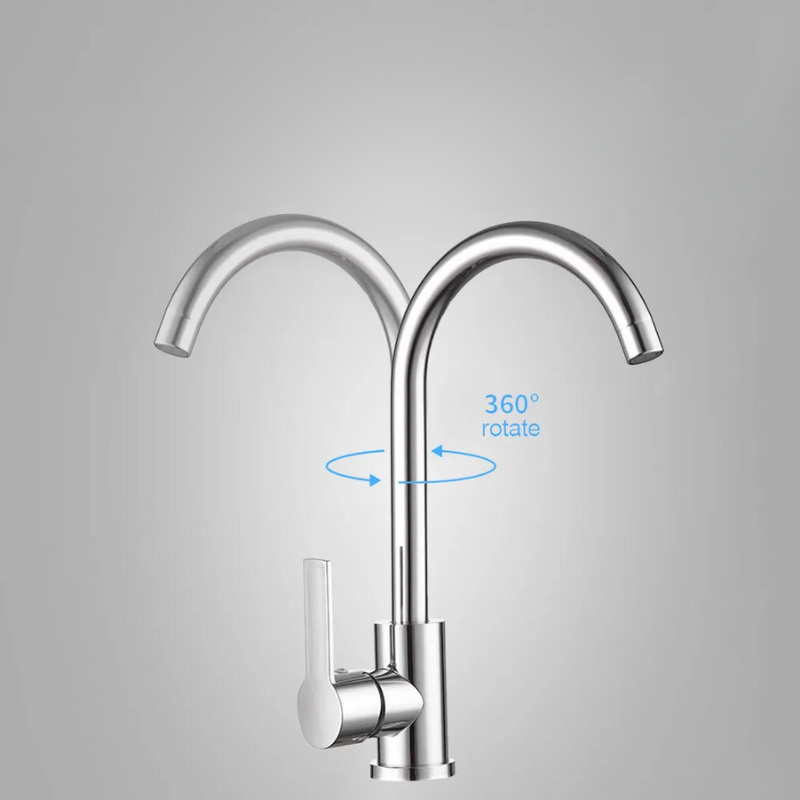 Chrome faucet with single lever mixer – High-quality faucet for sinks, easy to clean, durable and simple installation for modern kitchens | Stornfield