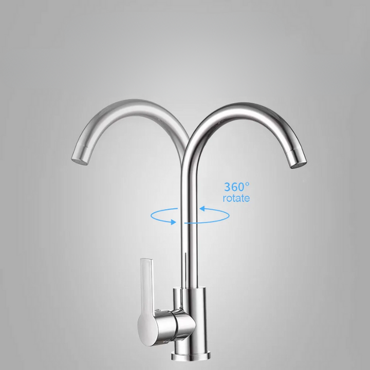 Chrome faucet with single lever mixer – High-quality faucet for sinks, easy to clean, durable and simple installation for modern kitchens | Stornfield