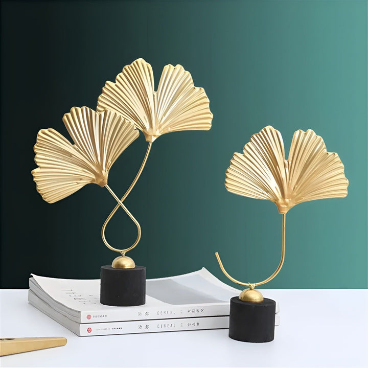 Minimalist ginkgo leaf sculpture for elegant natural charm Stornfield