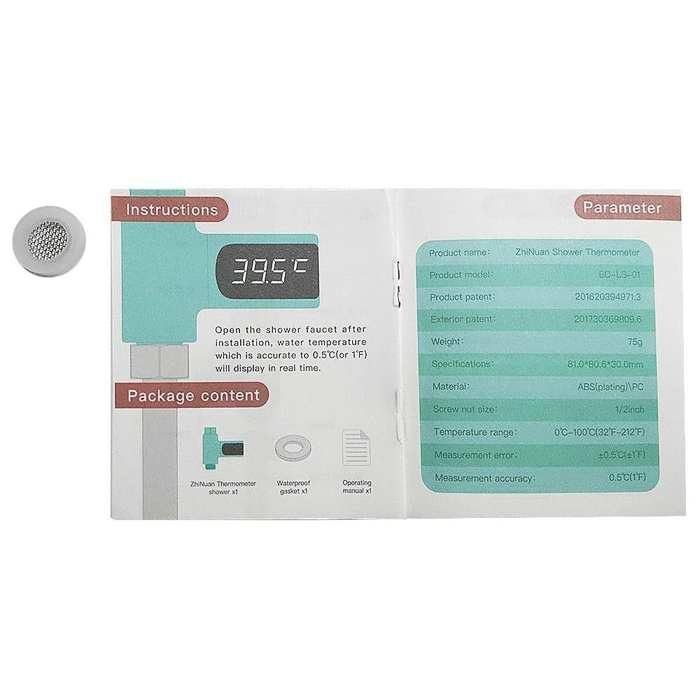 Digital Self-Powered Shower Thermometer | Stornfield