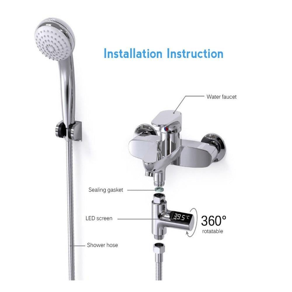 Digital Self-Powered Shower Thermometer | Stornfield
