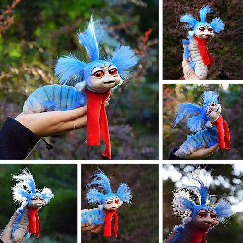 Stornfield | Labyrinth Plush Toy Worm Red Hair Big Mouth Monster Animal Doll Cute Funny Gift Plush Doll Home Decor