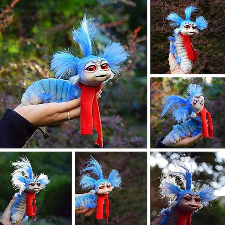 Stornfield | Labyrinth Plush Toy Worm Red Hair Big Mouth Monster Animal Doll Cute Funny Gift Plush Doll Home Decor
