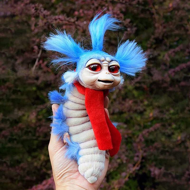 Stornfield | Labyrinth Plush Toy Worm Red Hair Big Mouth Monster Animal Doll Cute Funny Gift Plush Doll Home Decor