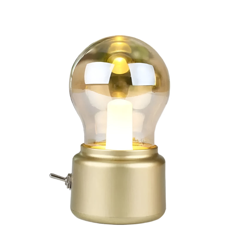 VintageGlow Stornfield Cordless Industrial Bedside Lamp
