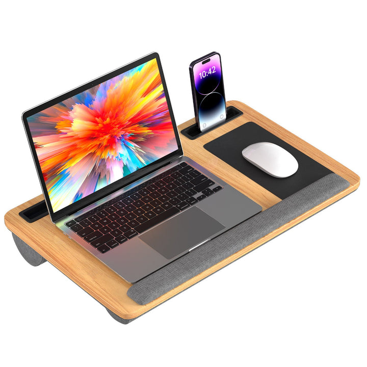 Laptop cushion ergonomic laptop table with wrist rest & padded | Stornfield