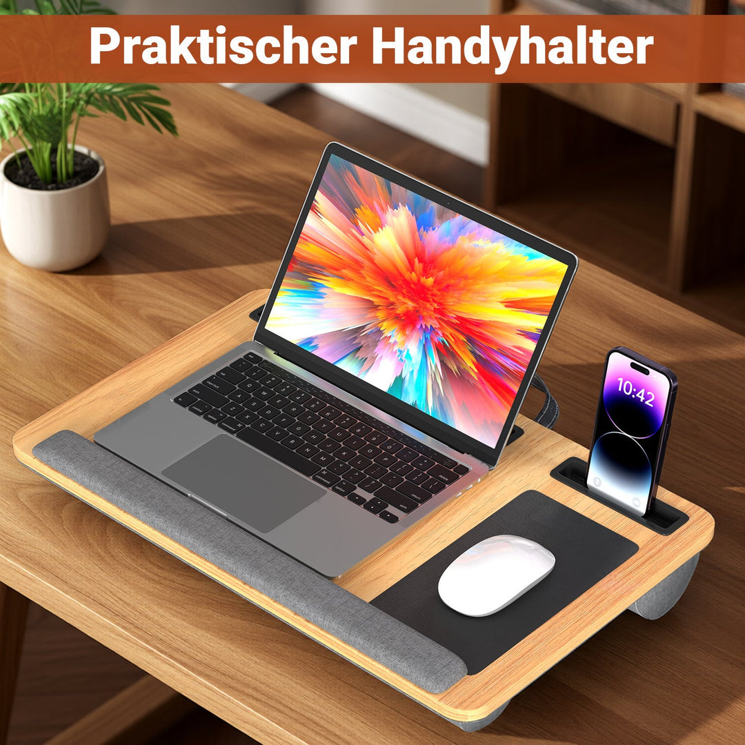 Laptop cushion ergonomic laptop table with wrist rest & padded | Stornfield