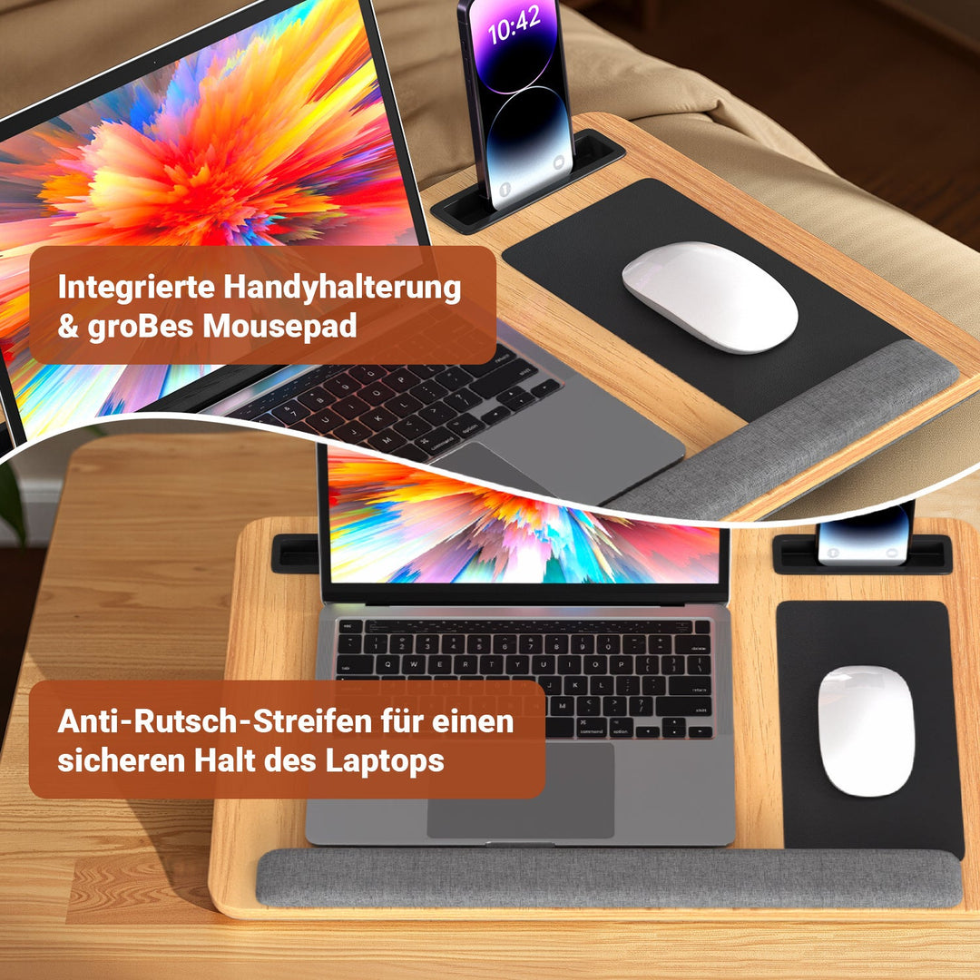 Laptop cushion ergonomic laptop table with wrist rest & padded | Stornfield