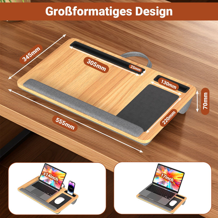 Laptop cushion ergonomic laptop table with wrist rest & padded | Stornfield