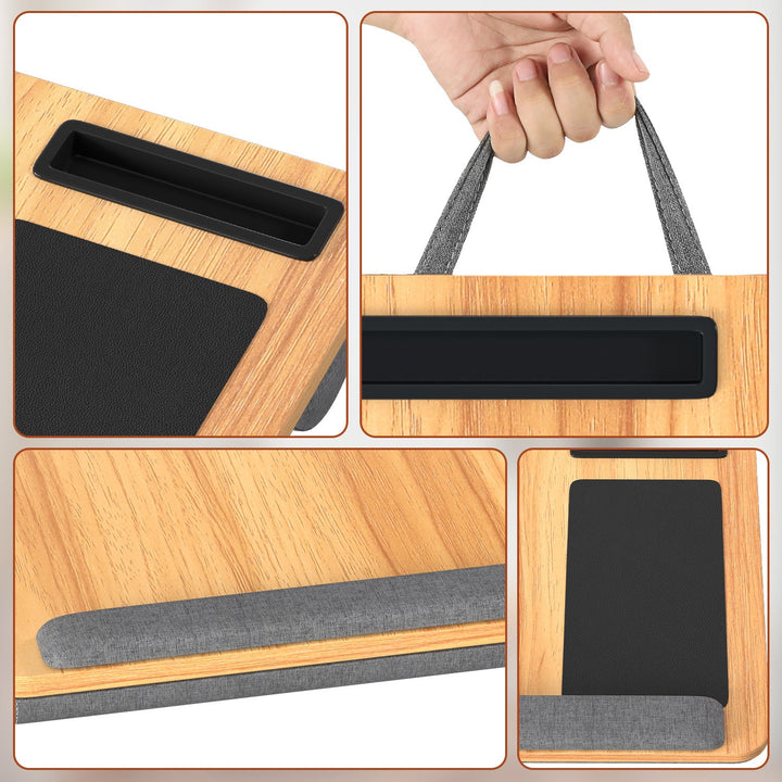 Laptop cushion ergonomic laptop table with wrist rest & padded | Stornfield