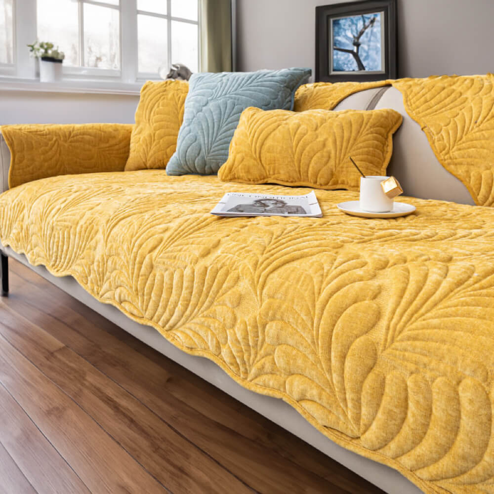 Leaf Cotton Mat Anti-scratch Protective Couch Cover 70x210 | Stornfield