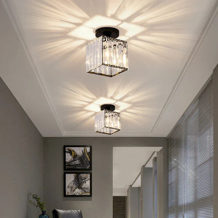 Crystal ceiling light – Luxury lampshade made of crystal for hallway and living room | Stornfield