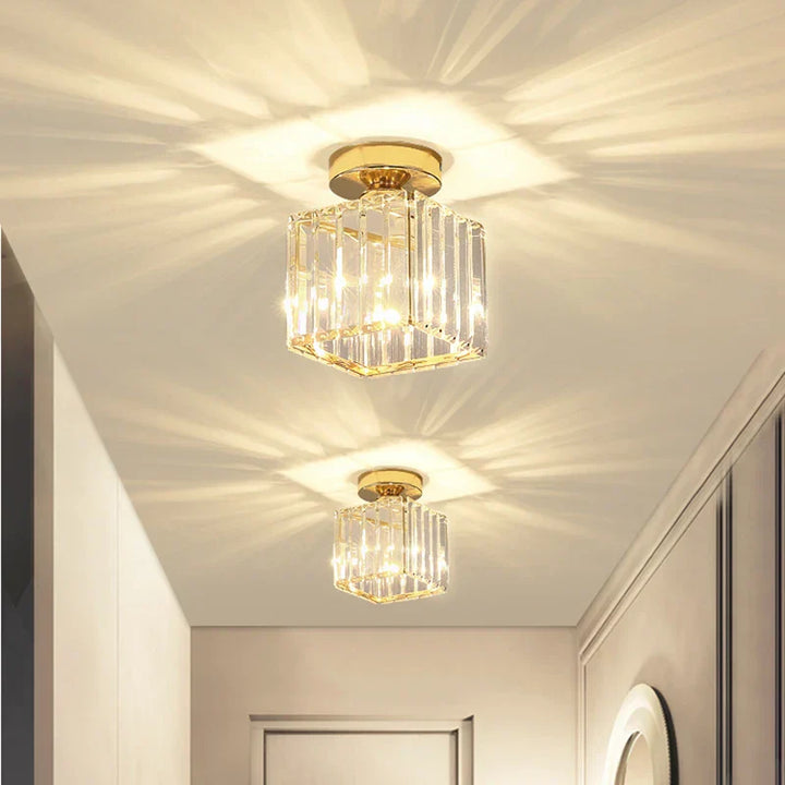 Crystal ceiling light – Luxury lampshade made of crystal for hallway and living room | Stornfield