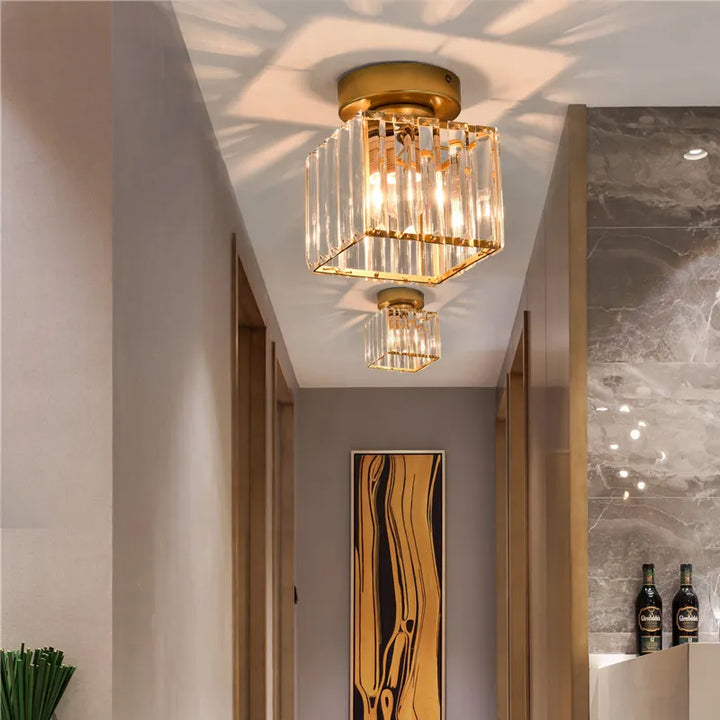 Crystal ceiling light – Luxury lampshade made of crystal for hallway and living room | Stornfield