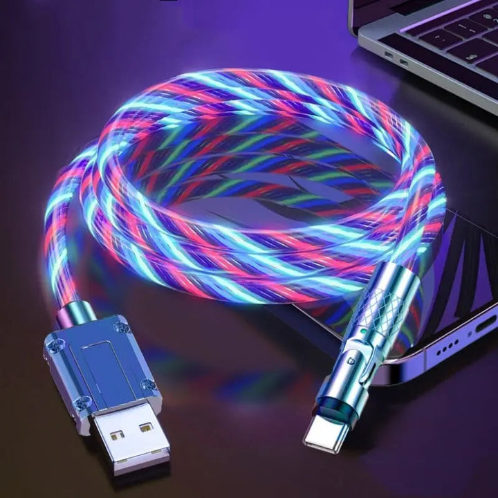 Stornfield | Illuminated 540° Redatable data cable – High quality & fast charging