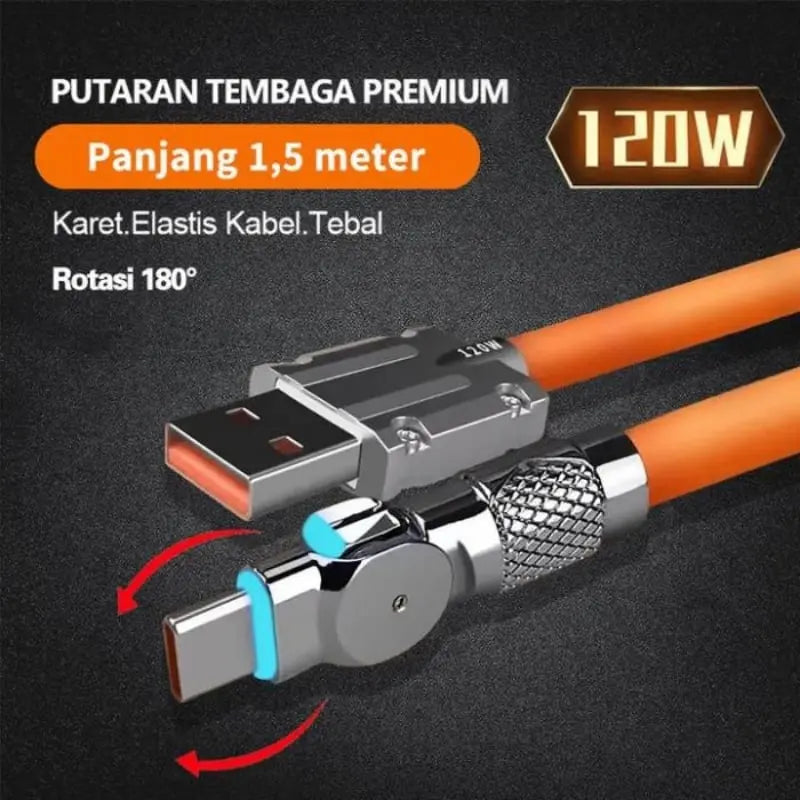 Stornfield | Illuminated 540° Redatable data cable – High quality & fast charging