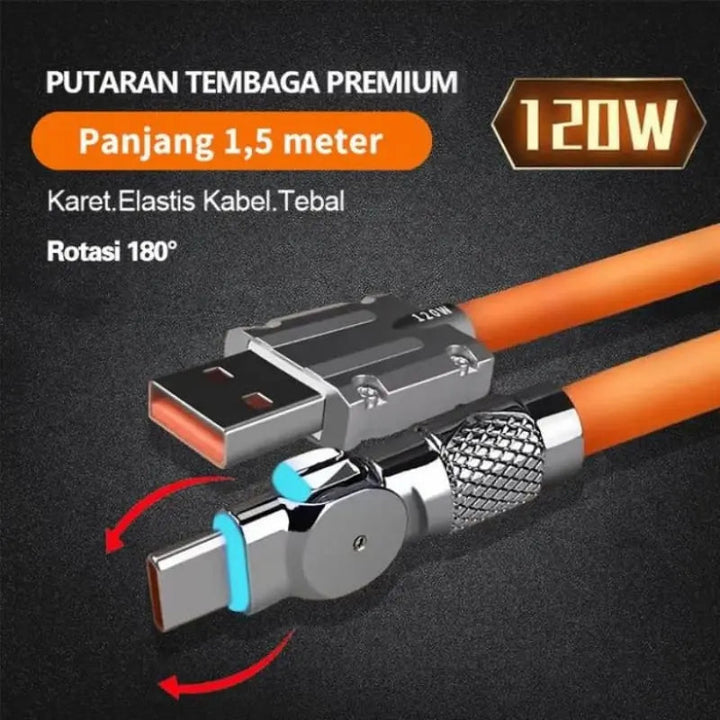 Stornfield | Illuminated 540° Redatable data cable – High quality & fast charging