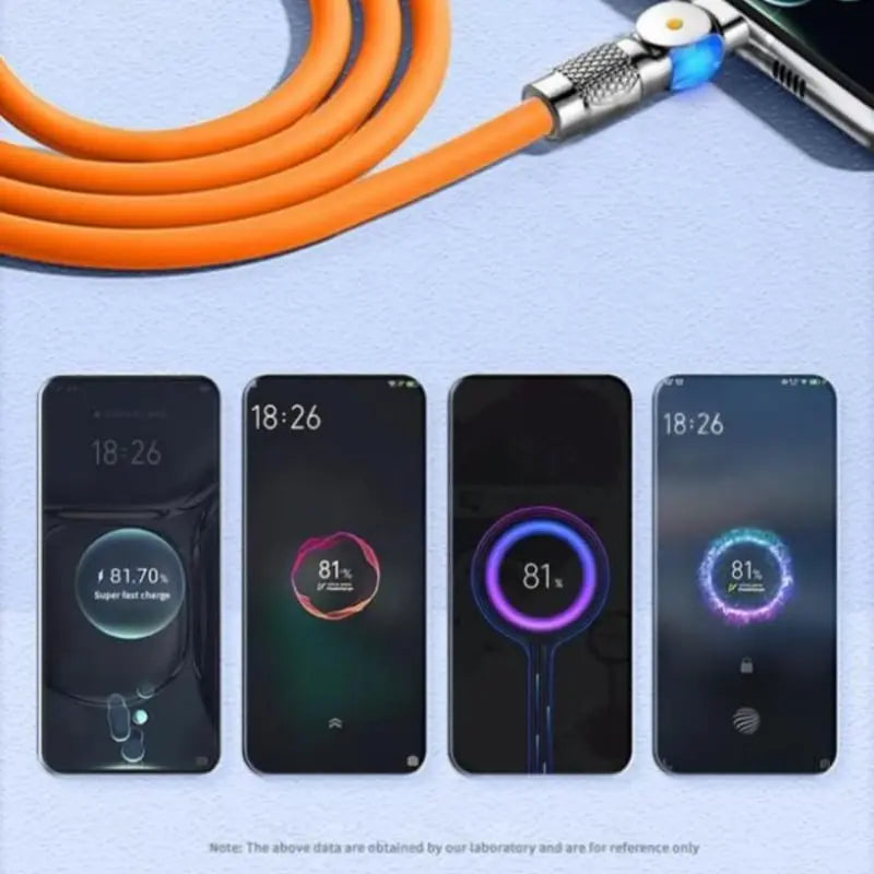 Stornfield | Illuminated 540° Redatable data cable – High quality & fast charging