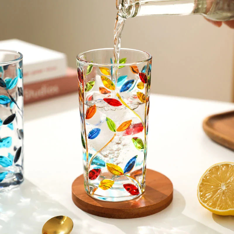 Hand-painted glass leaf cup | Stornfield