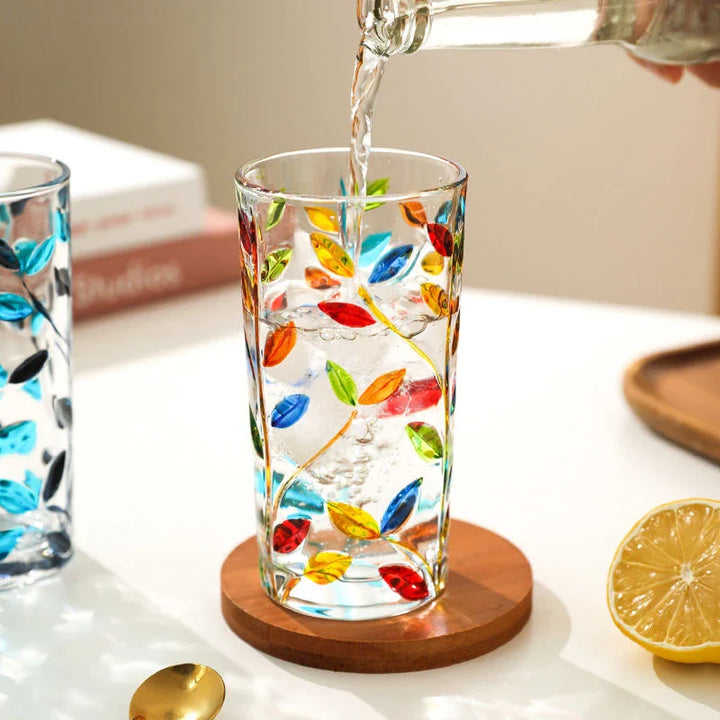 Hand-painted glass leaf cup | Stornfield