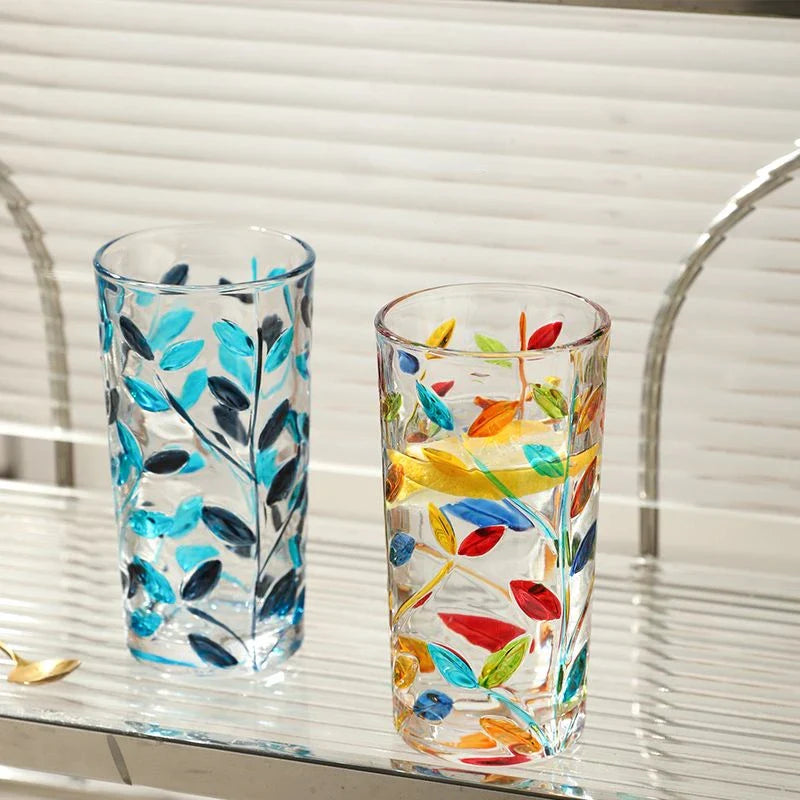 Hand-painted glass leaf cup | Stornfield