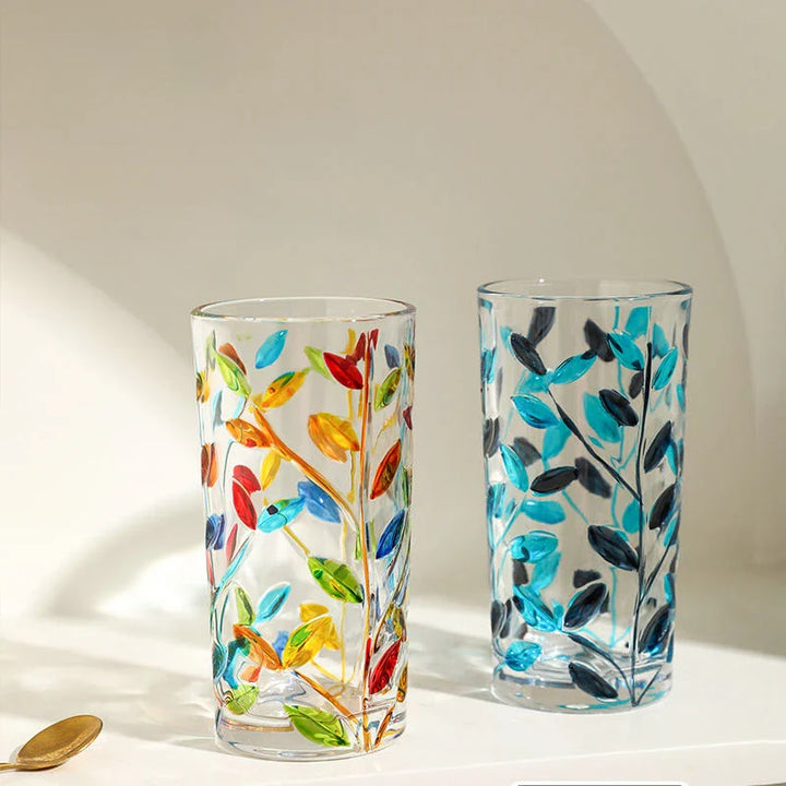 Hand-painted glass leaf cup | Stornfield