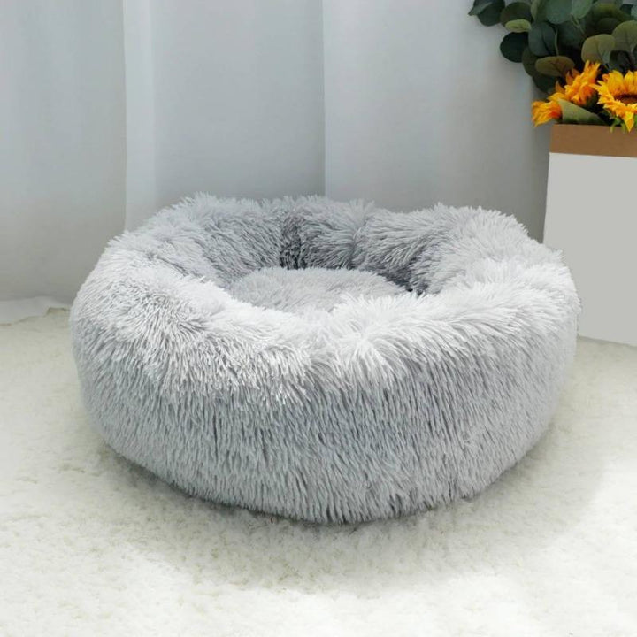 Stornfield | PawNest Soothing Donut Cat Bed | Round Plush Kennel | Stress-Reducing and Comfortable | Perfect for Cats and Small Dogs