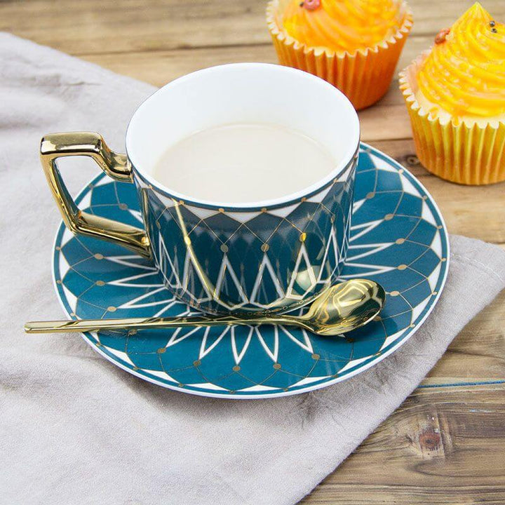 Stornfield | Retro Square Pattern Coffee Mug