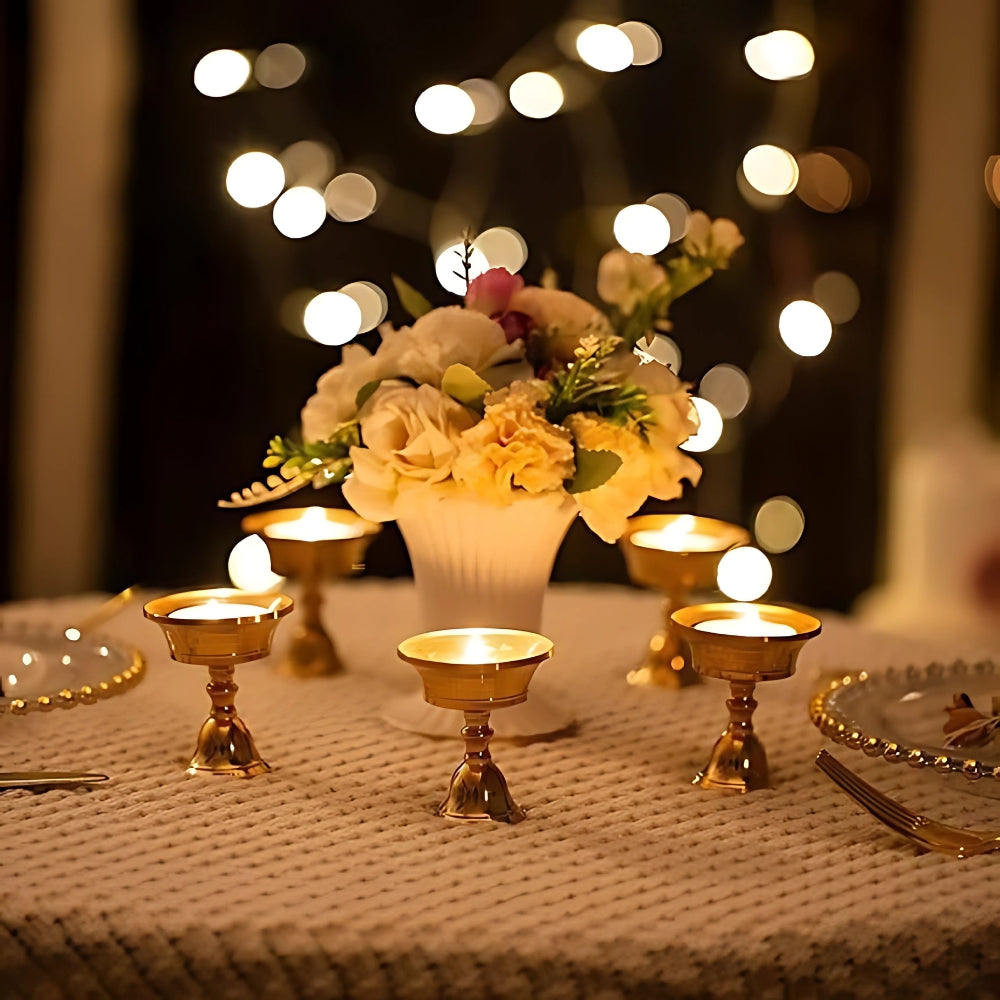 Pedestal Copper Cup Candle Holder | Stornfield